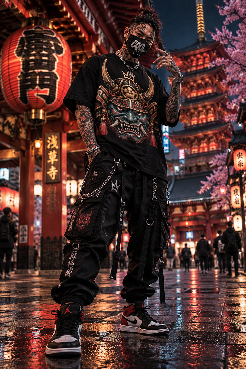 DARK DARUMA – Infernal Oni Emperor | Gothic T-Shirt