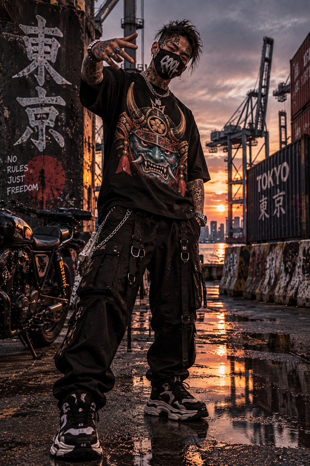 DARK DARUMA – Infernal Oni Emperor | Gothic T-Shirt