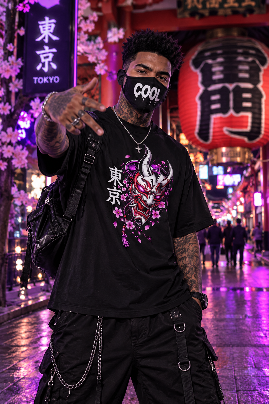 TOKYO GIRLS – Crimson Oni Sakura | Japanese T-Shirt