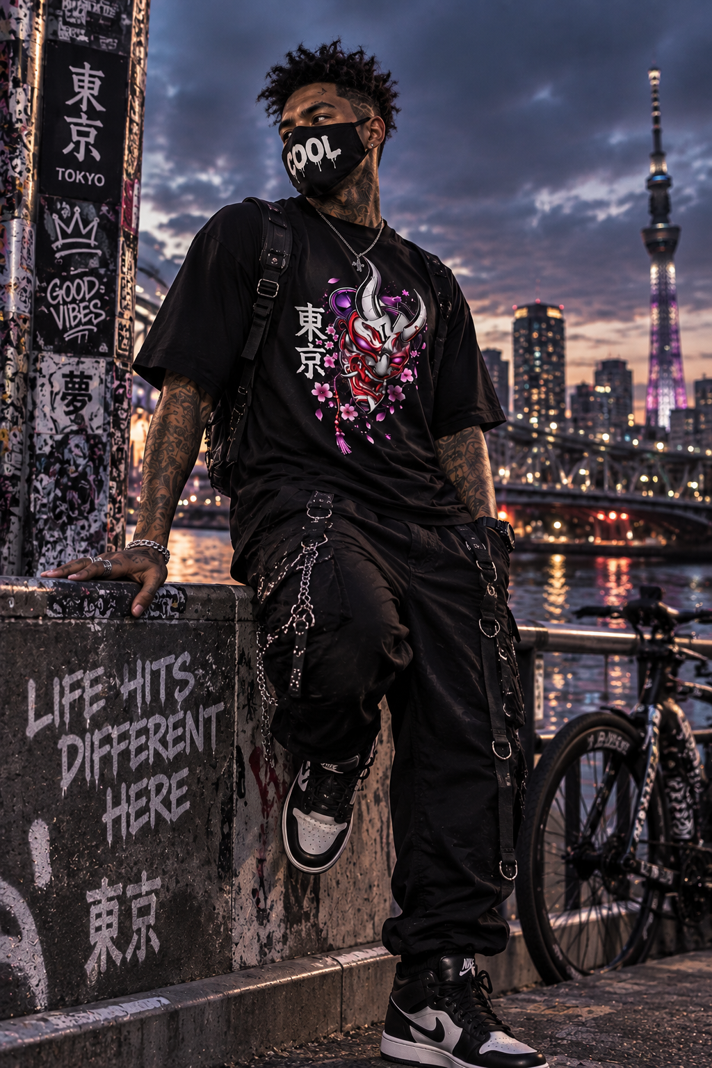 TOKYO GIRLS – Crimson Oni Sakura | Japanese T-Shirt