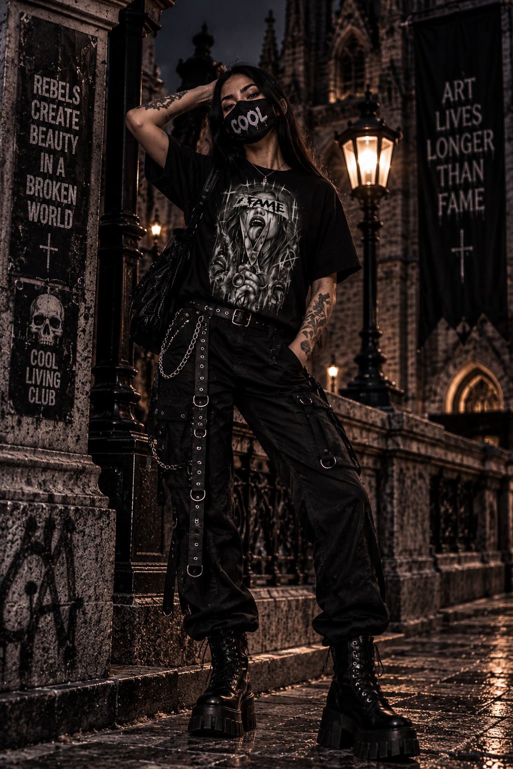 DARK REFLECTIONS – FAME | Dark Art T-Shirt