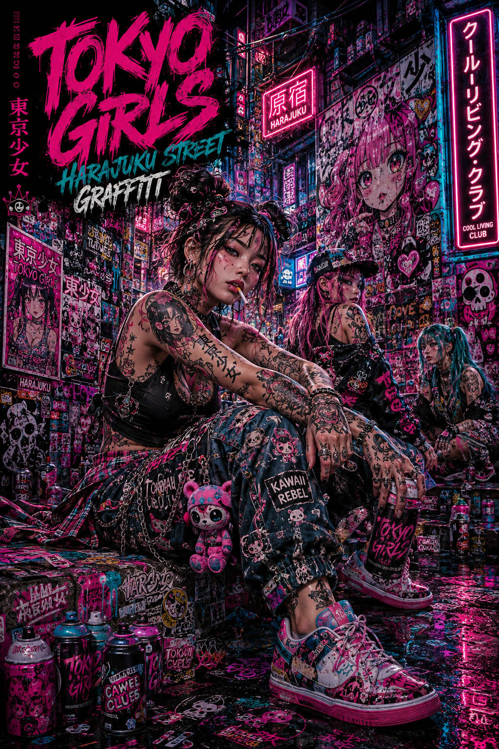TOKYO GIRLS™ – Graffiti Queens | Harajuku Street