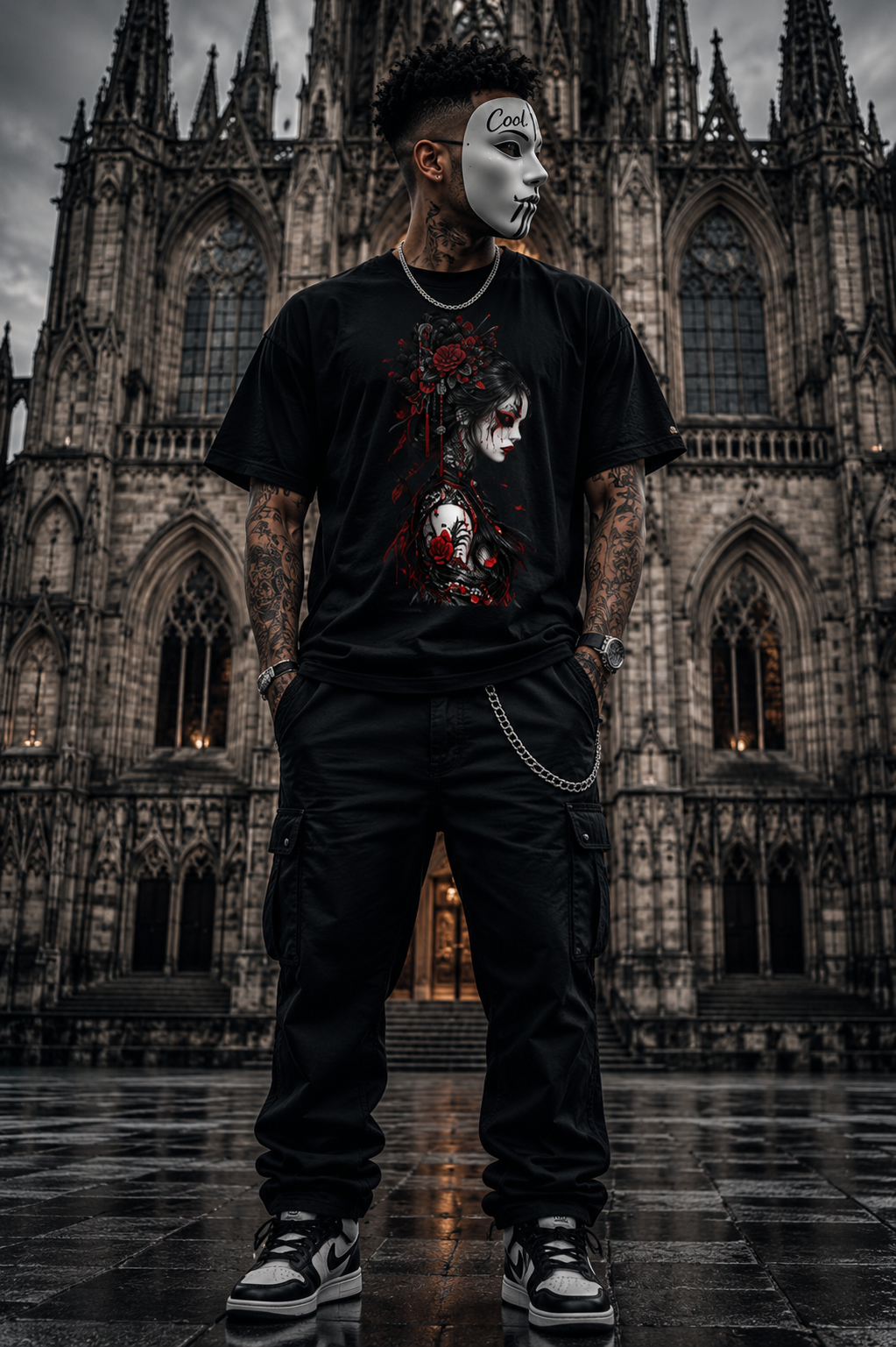 DARK REFLECTIONS – Silent Elegance | Gothic T-Shirt