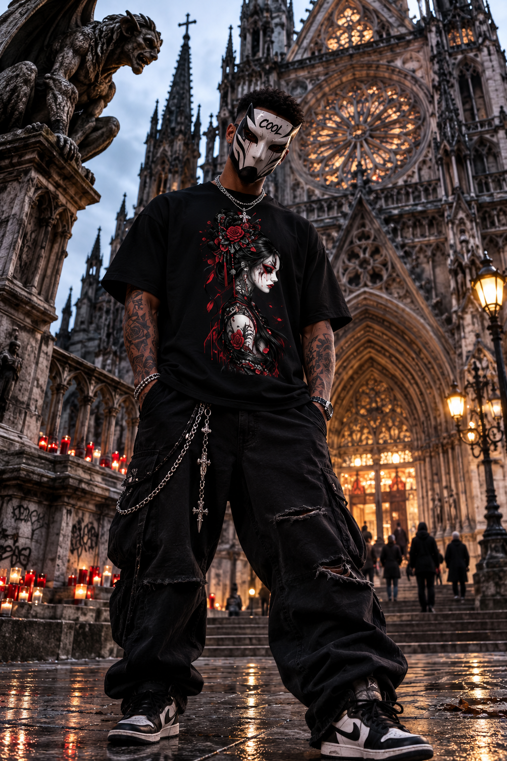 DARK REFLECTIONS – Silent Elegance | Gothic T-Shirt
