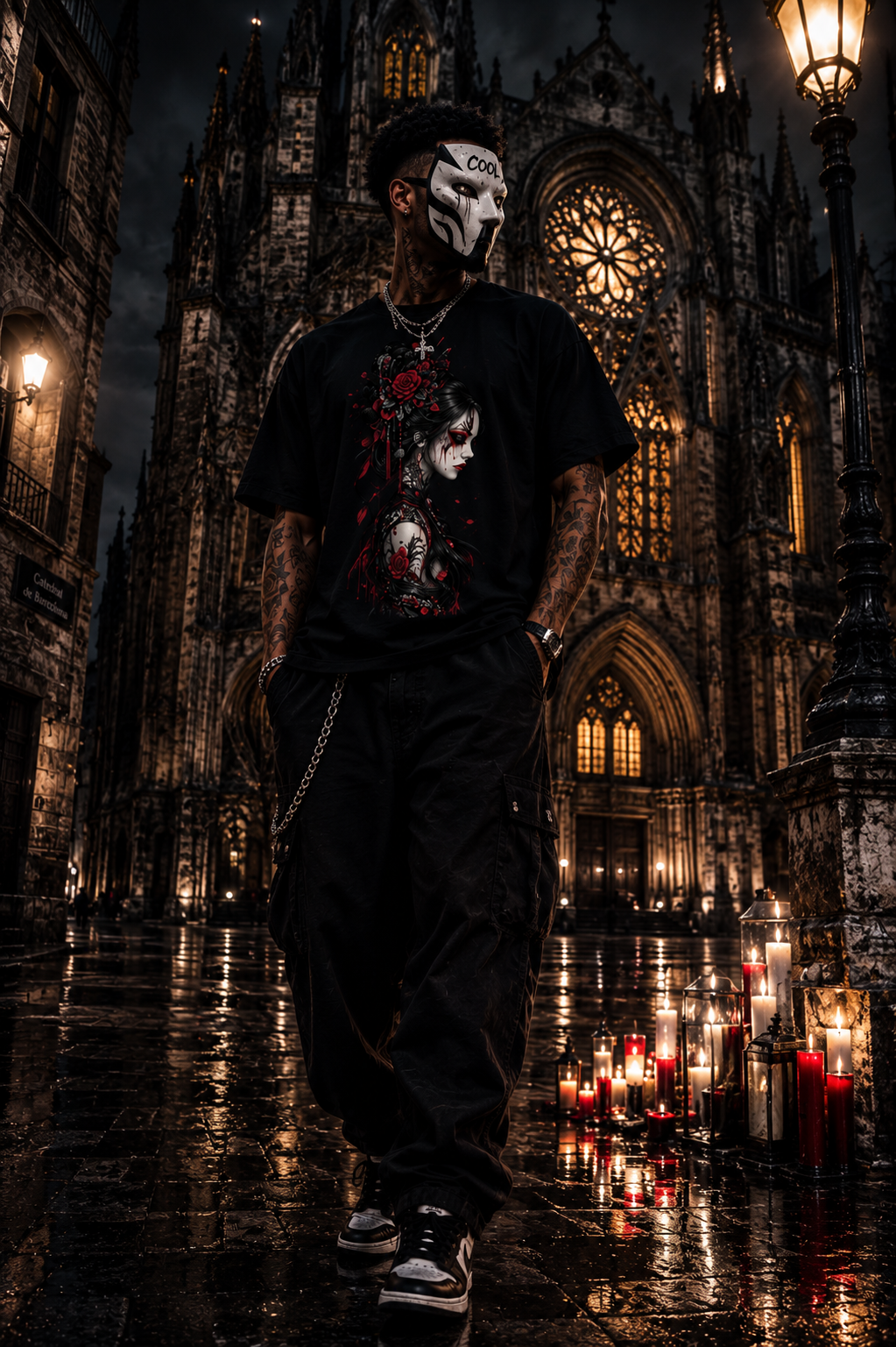 DARK REFLECTIONS – Silent Elegance | Gothic T-Shirt