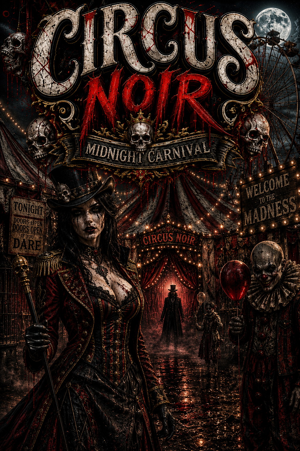 CIRCUS NOIR – Midnight Carnival | Gothic Poster