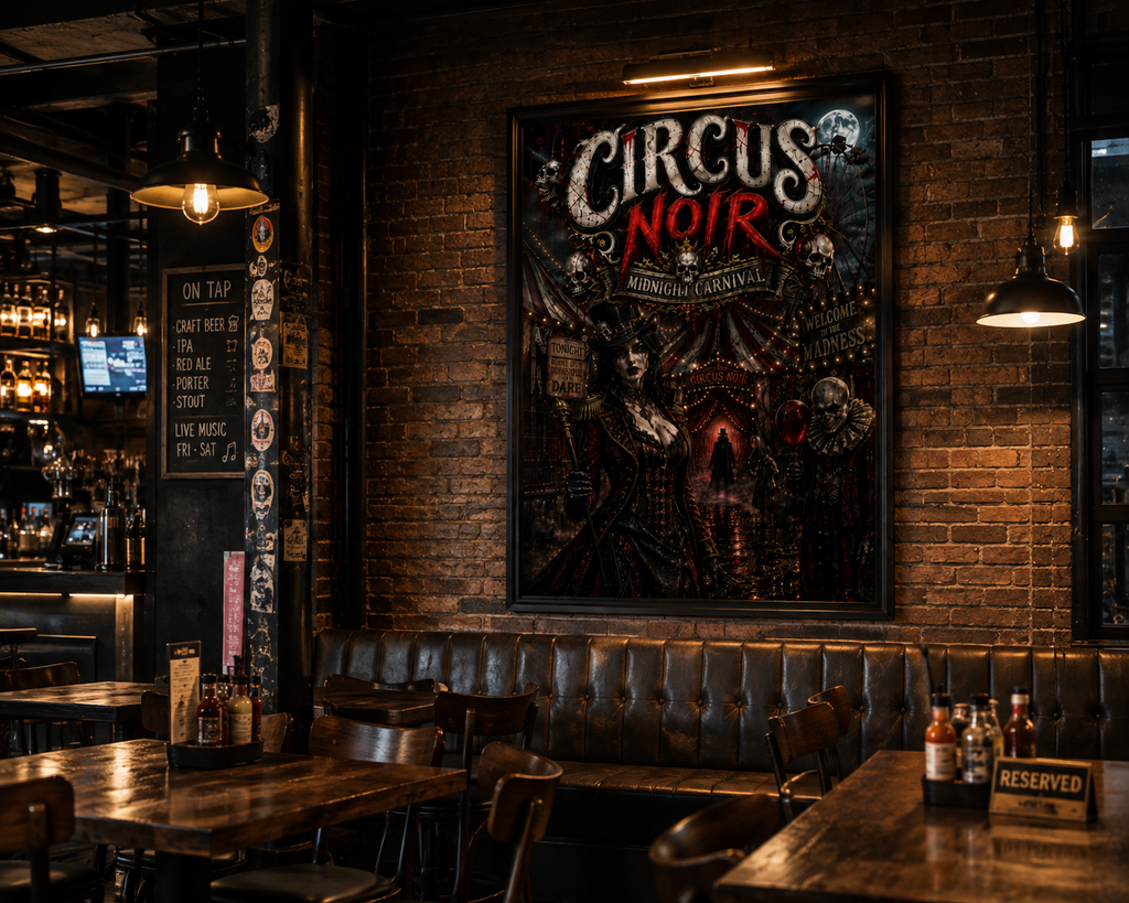 CIRCUS NOIR – Midnight Carnival | Gothic Poster
