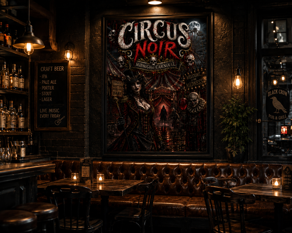 CIRCUS NOIR – Midnight Carnival | Gothic Poster