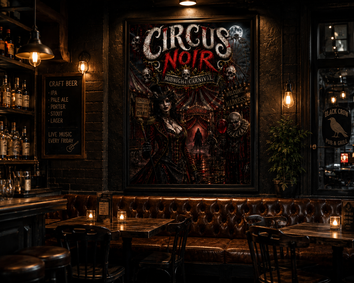 CIRCUS NOIR – Midnight Carnival | Gothic Poster