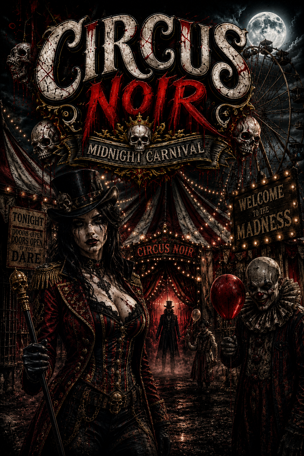 CIRCUS NOIR – Mistress of the Dark Carnival | Acrylic Print