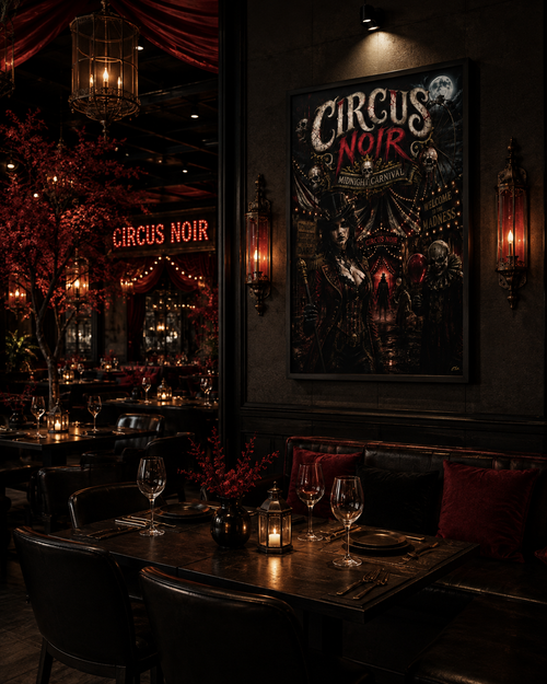 CIRCUS NOIR – Mistress of the Dark Carnival | Acrylic Print