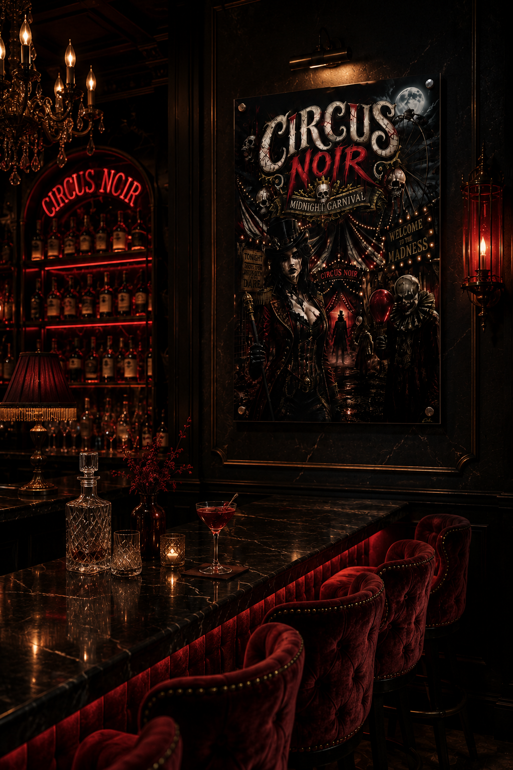 CIRCUS NOIR – Mistress of the Dark Carnival | Acrylic Print