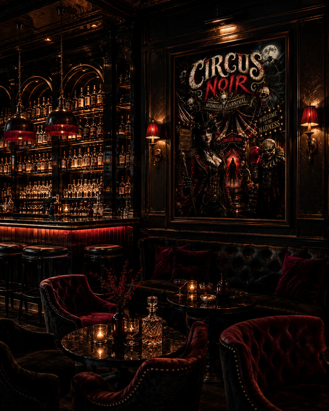 CIRCUS NOIR – Mistress of the Dark Carnival | Acrylic Print
