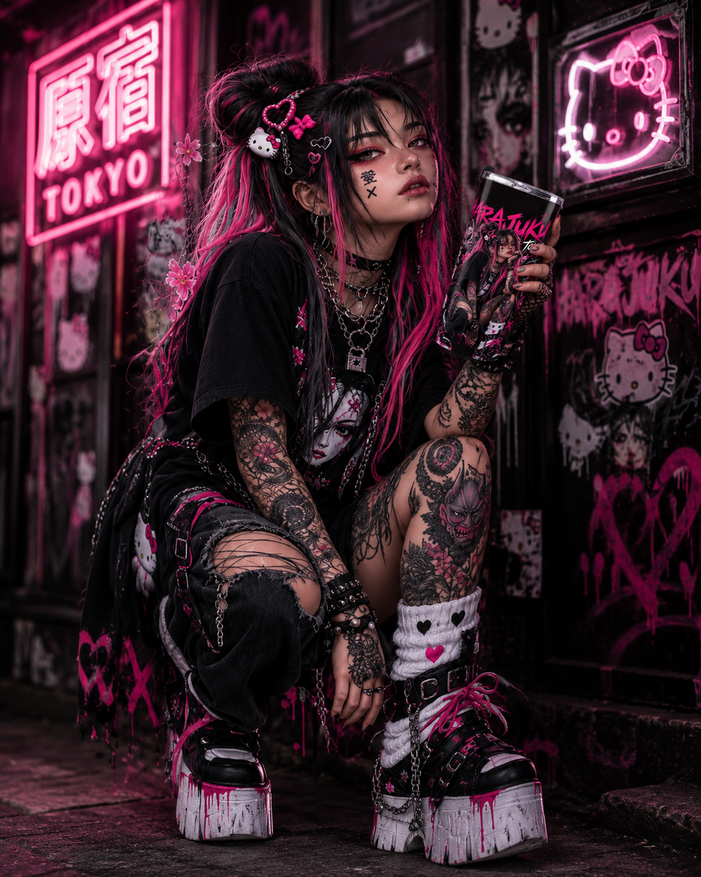 HARAJUKU TOKYO – Neon Rebel | Tumbler