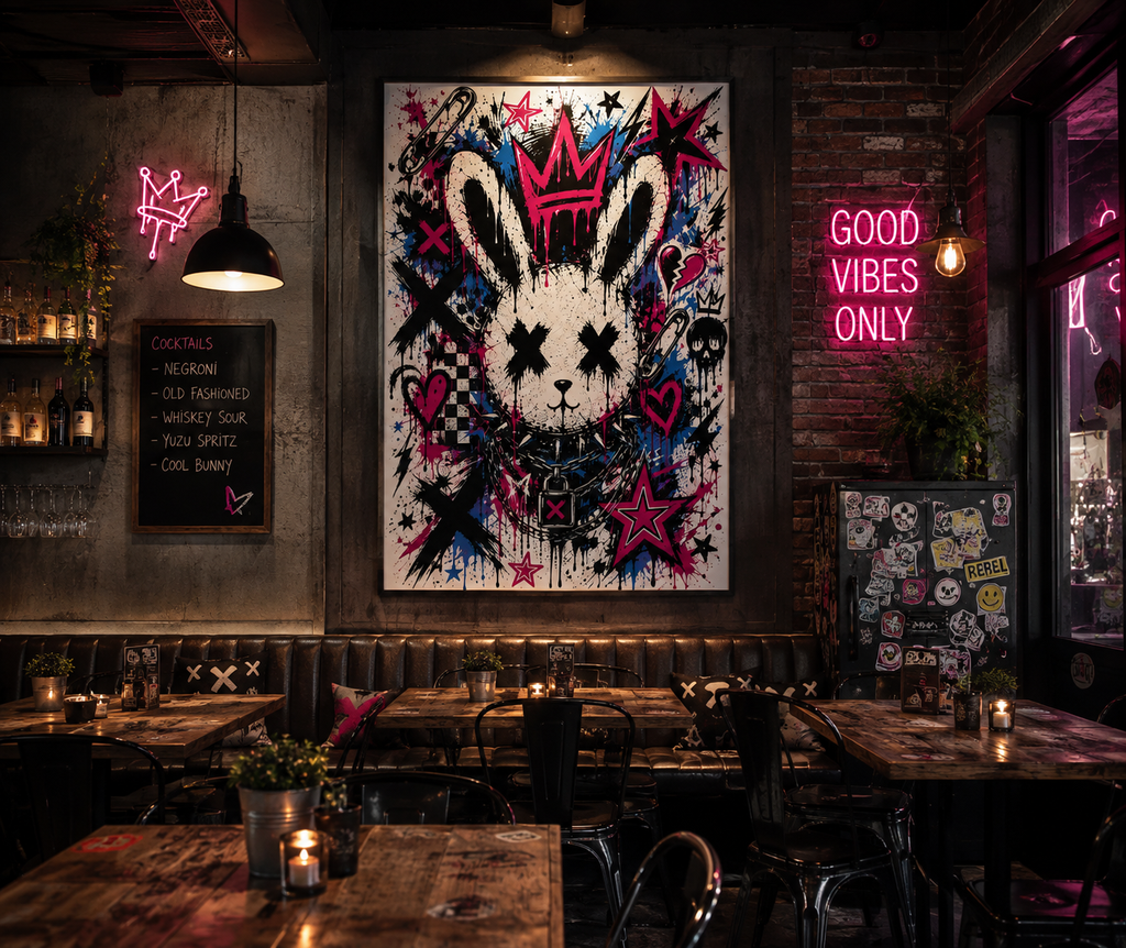 Graffiti Bunny X | Street Art Poster