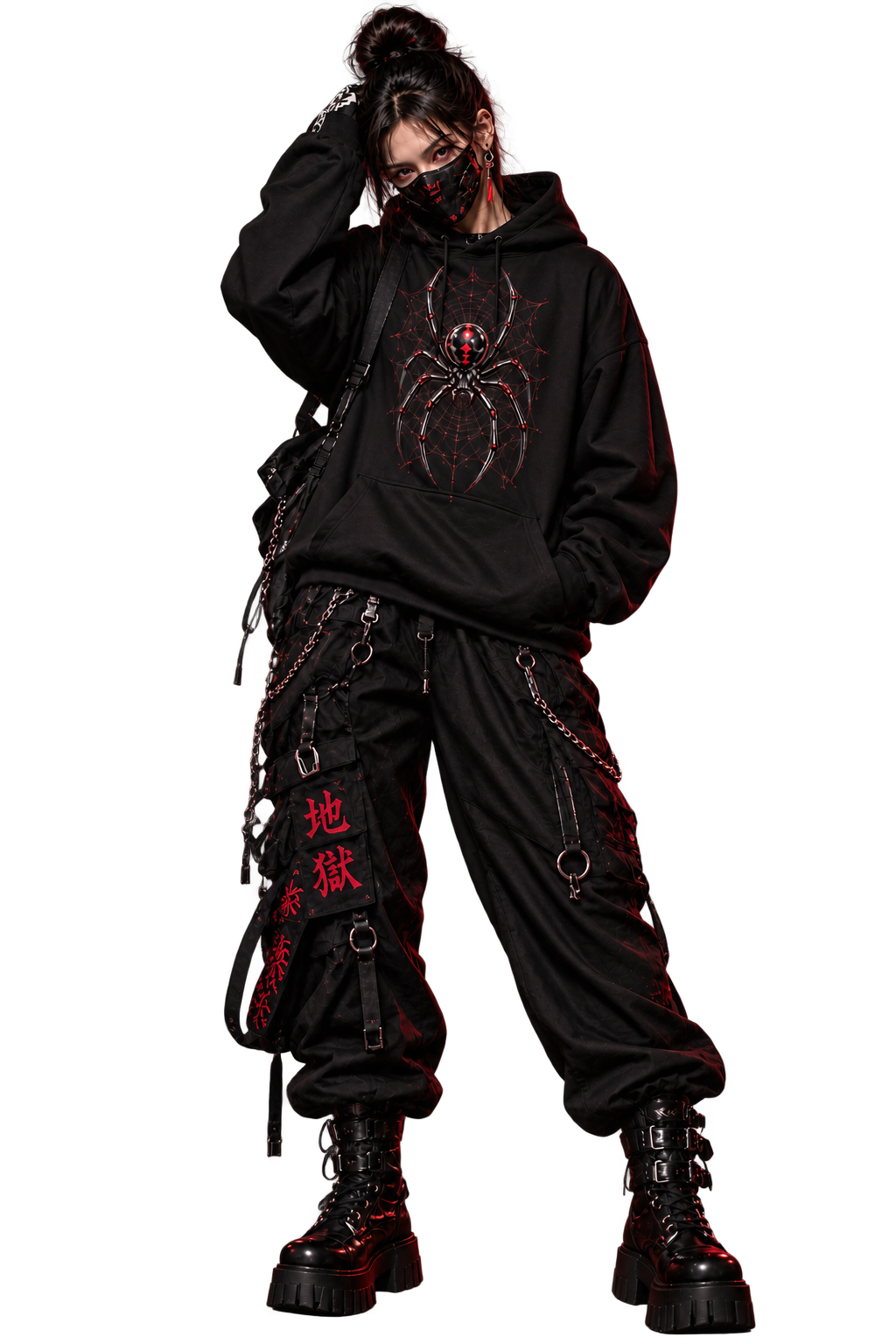 FALLEN ANGEL – Twin Demons | Gothic Hoodie
