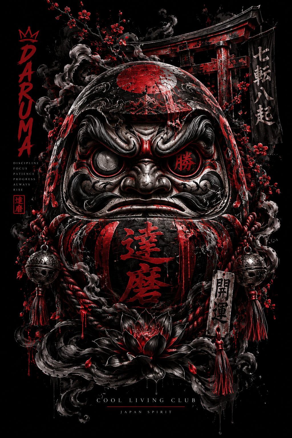 DARK DARUMA – Japanese Spirit | Acrylic Print