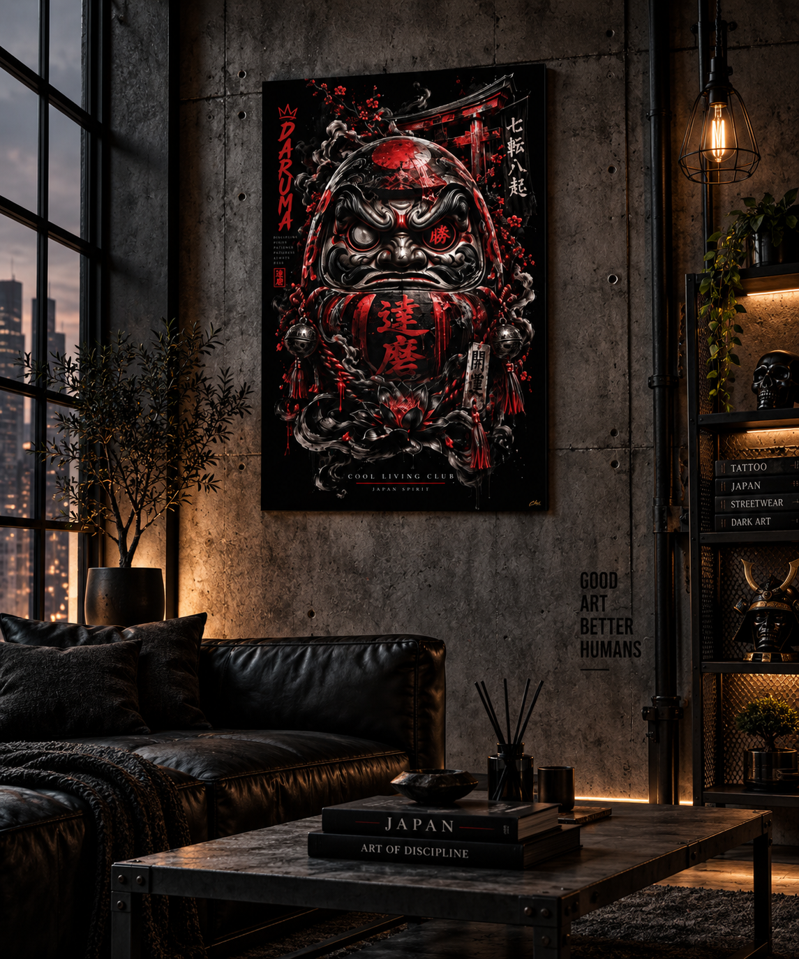 DARK DARUMA – Japanese Spirit | Acrylic Print