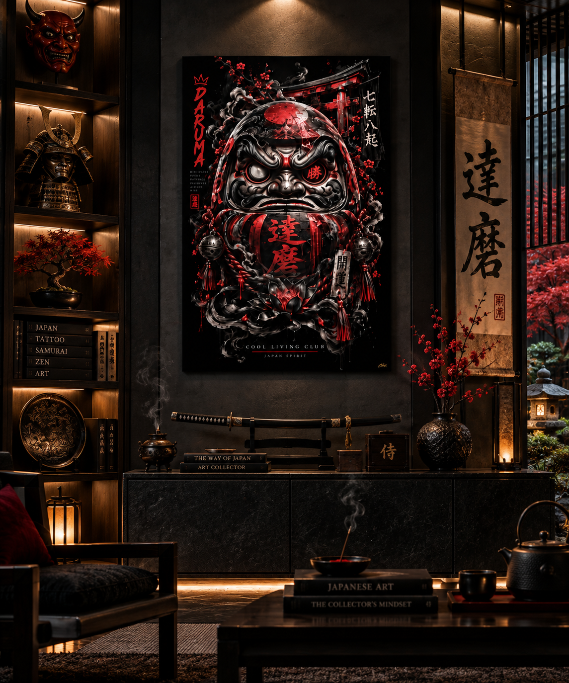 DARK DARUMA – Japanese Spirit | Acrylic Print