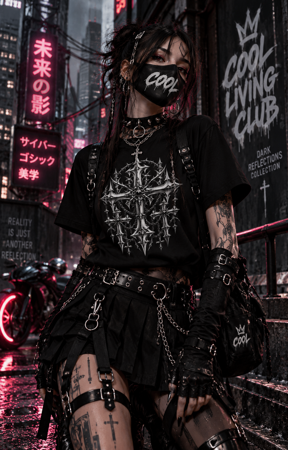 DARK REFLECTIONS – Sigil | Cyberpunk T-Shirt