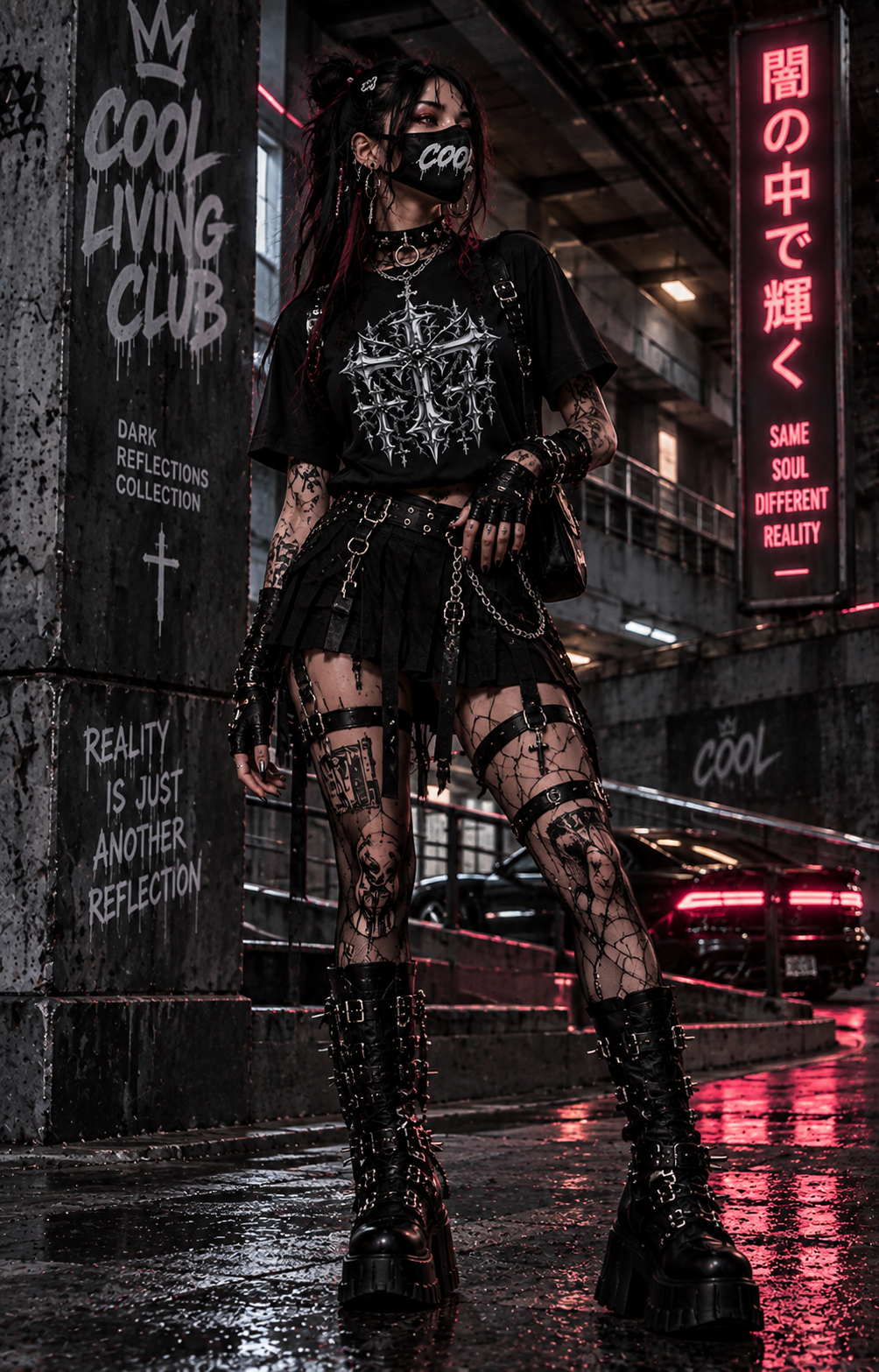 DARK REFLECTIONS – Sigil | Cyberpunk T-Shirt