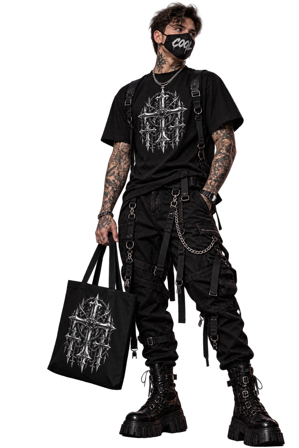 DARK REFLECTIONS – Gothic Cross | Tote Bag