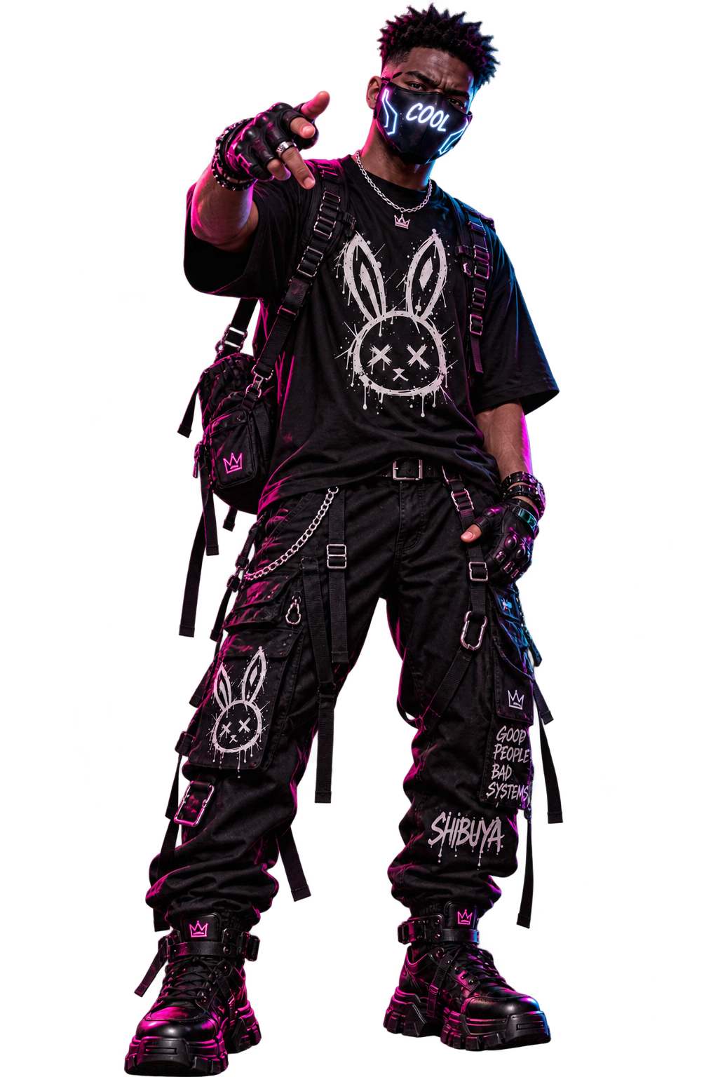 DARK REFLECTIONS – Gothic Bunny | Graffiti T-Shirt