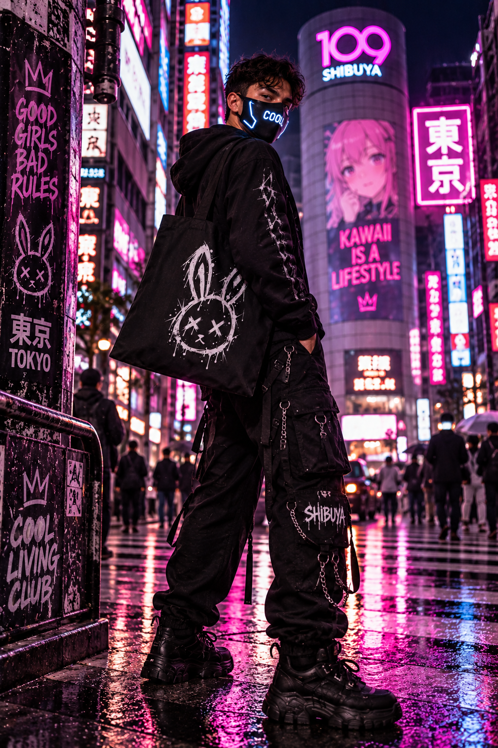 DARK REFLECTIONS – Gothic Bunny | Tote Bag