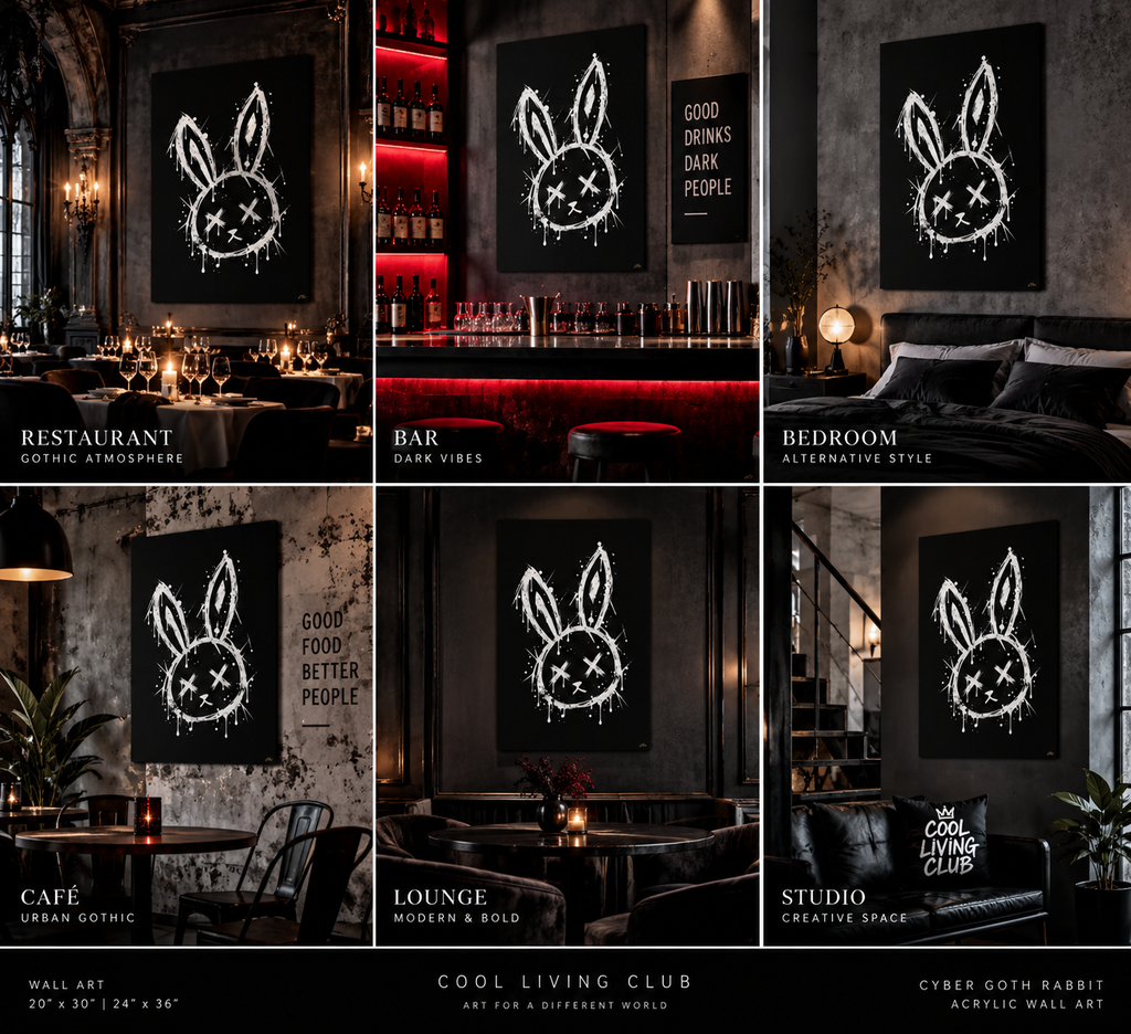 CYBER GOTH RABBIT | Acrylic Print