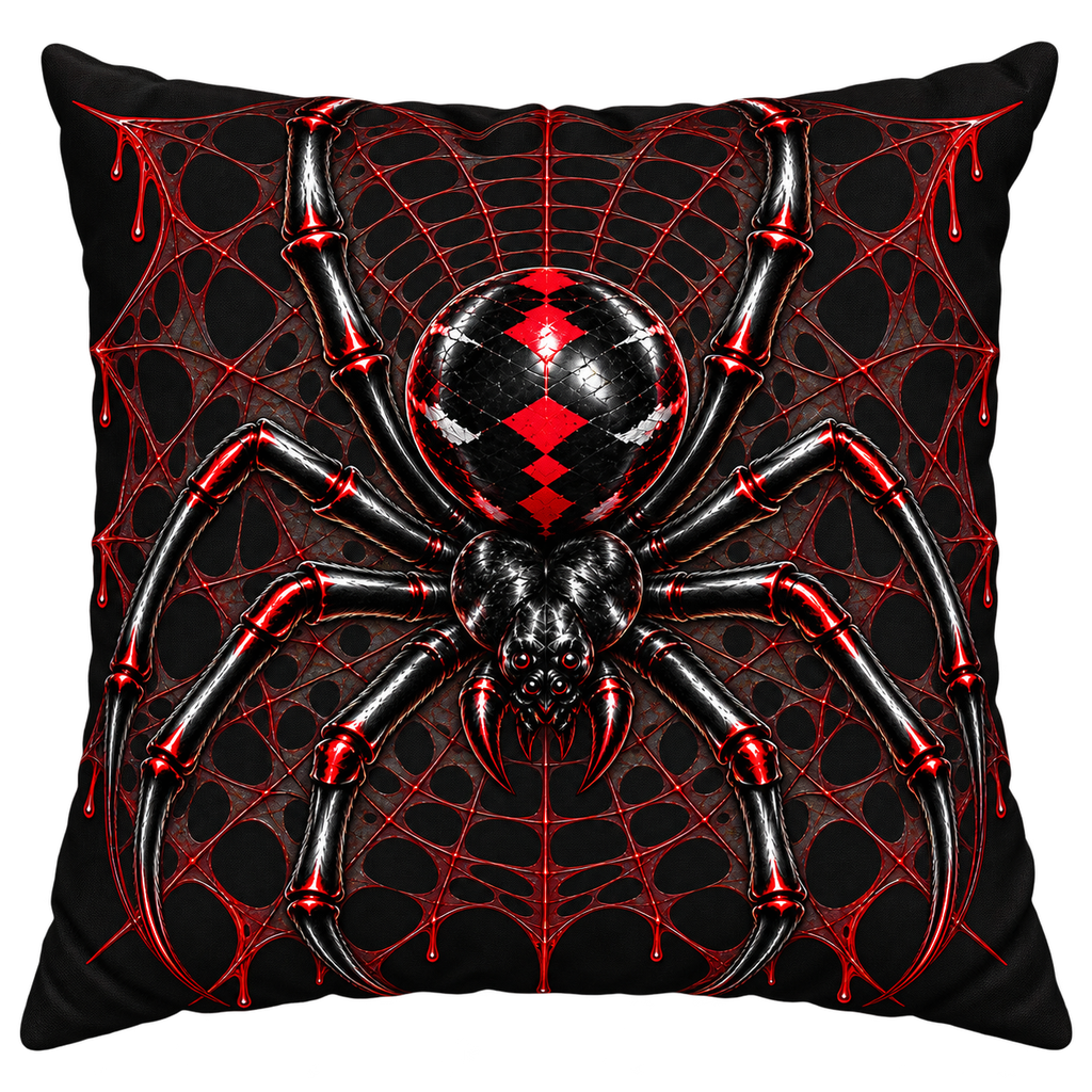 BLACK WIDOW – Spider | Gothic Throw Pillow