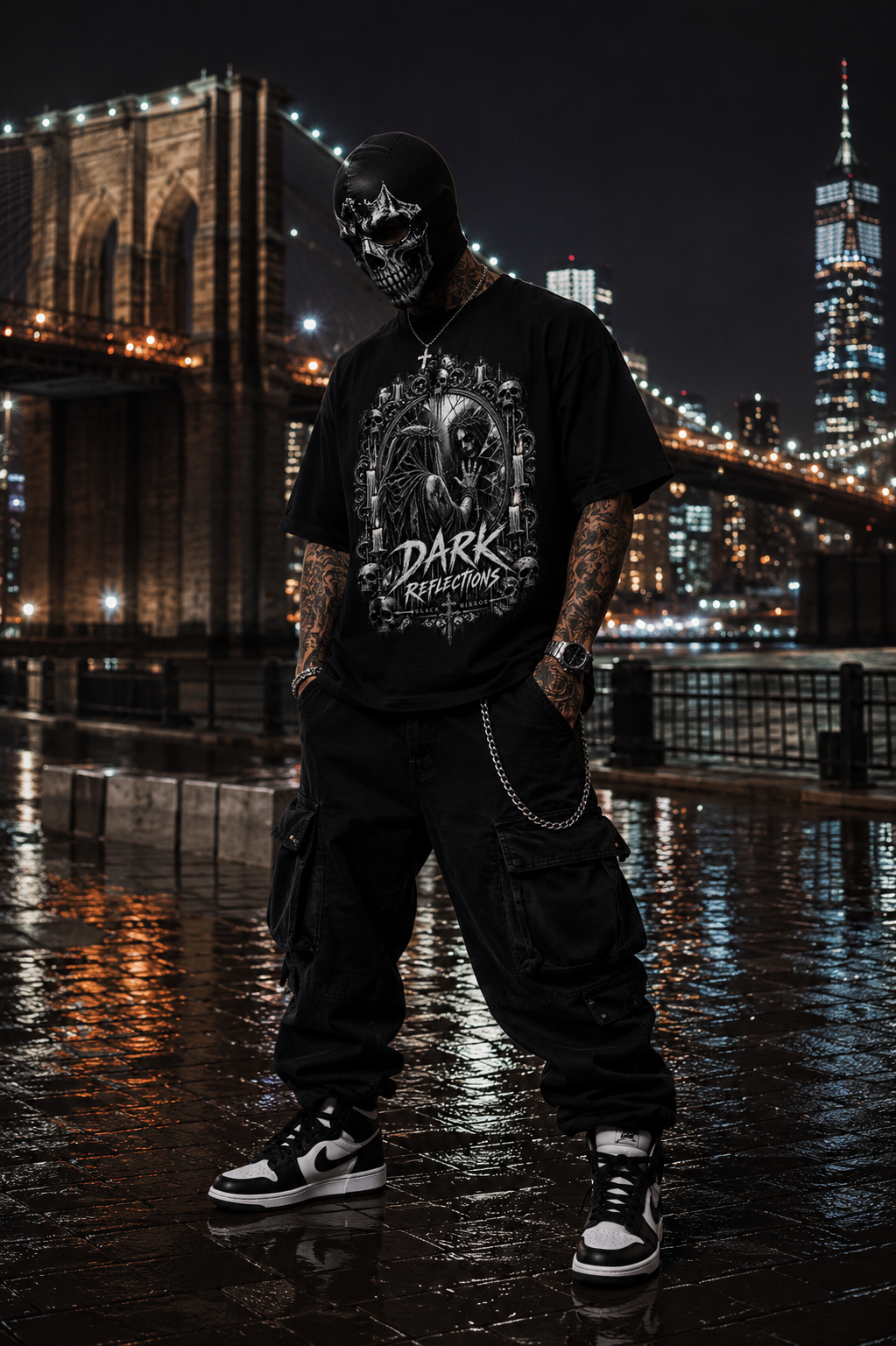 DARK REFLECTIONS – Black Mirror | Gothic Horror T-Shirt