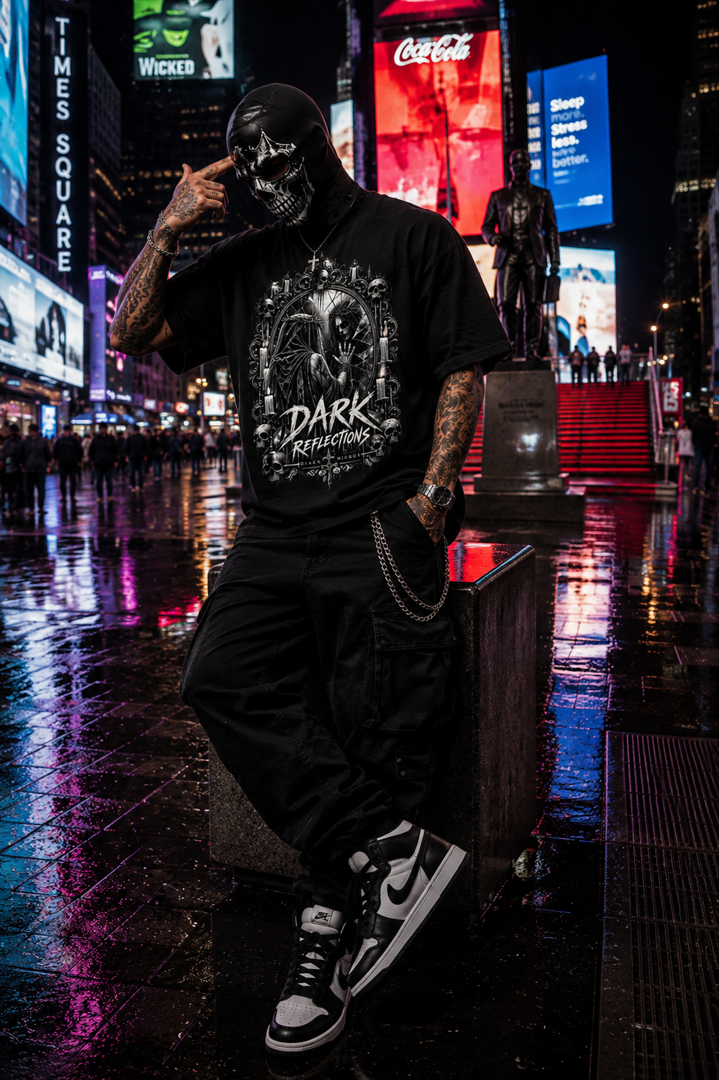DARK REFLECTIONS – Black Mirror | Gothic Horror T-Shirt