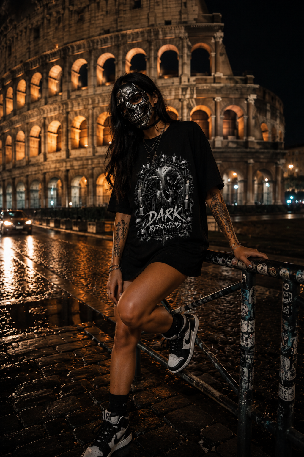 DARK REFLECTIONS – Black Mirror | Gothic Horror T-Shirt