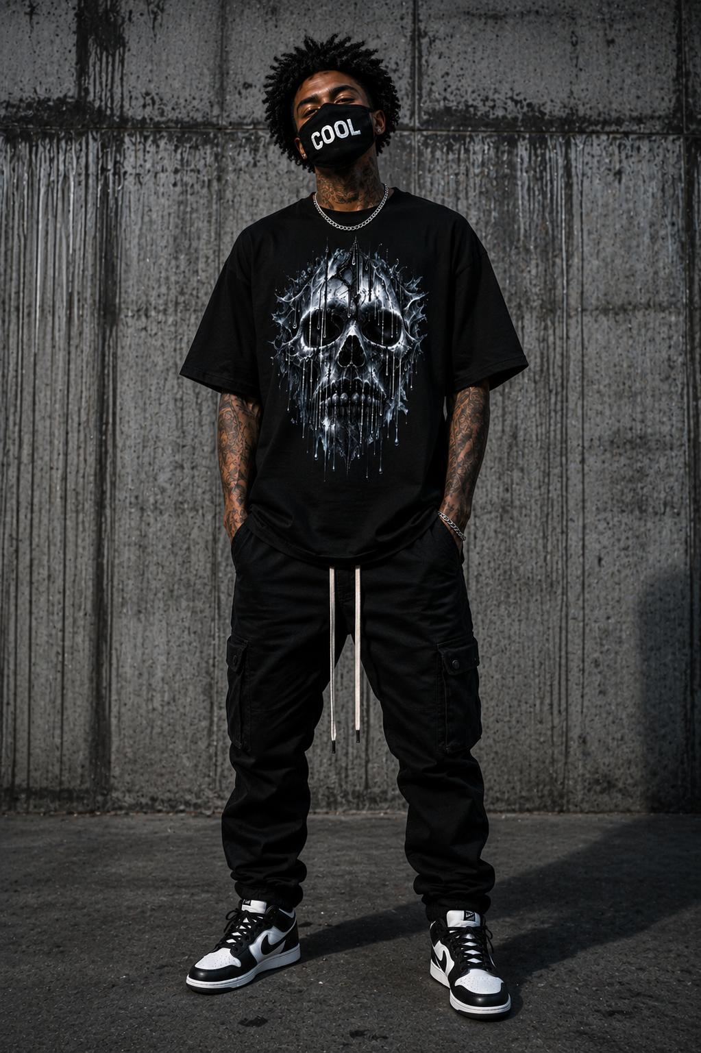 DARK REFLECTIONS – Frozen Skull | Gothic Skull T-Shirt