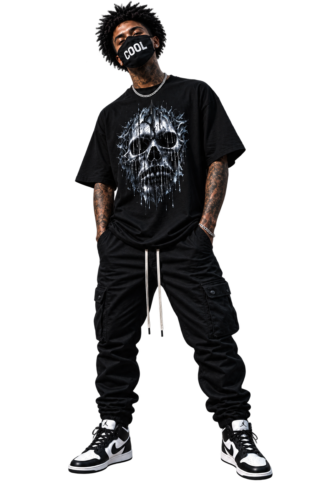 DARK REFLECTIONS – Frozen Skull | Gothic Skull T-Shirt