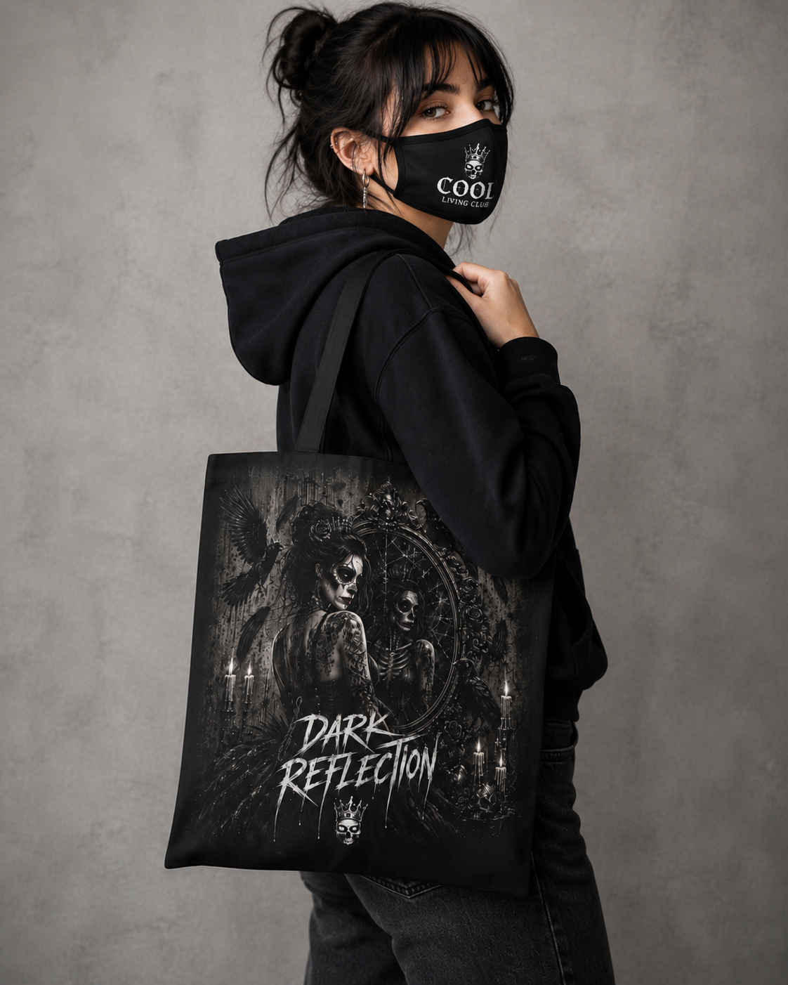 DARK REFLECTIONS – Dark Reflection | Gothic Tote Bag