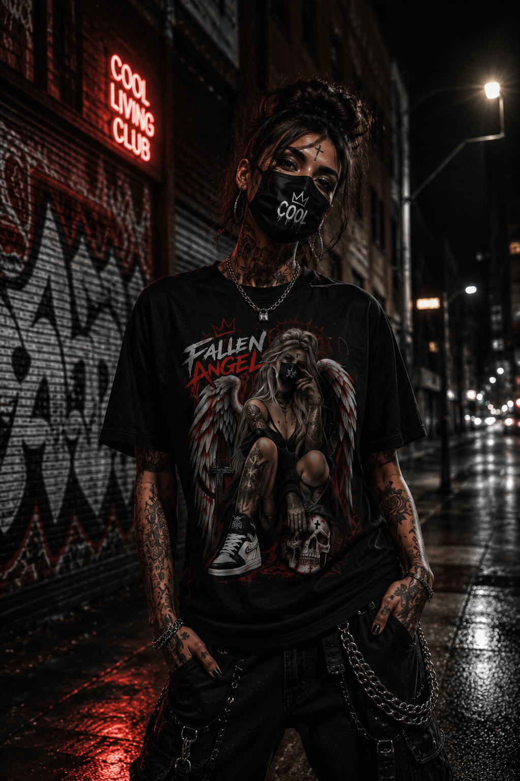 FALLEN ANGEL – Gothic Angel | Dark Art T-Shirt
