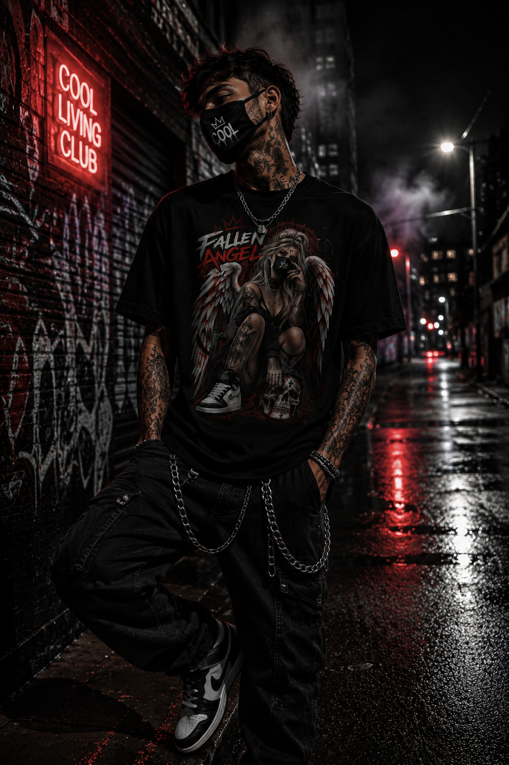 FALLEN ANGEL – Gothic Angel | Dark Art T-Shirt