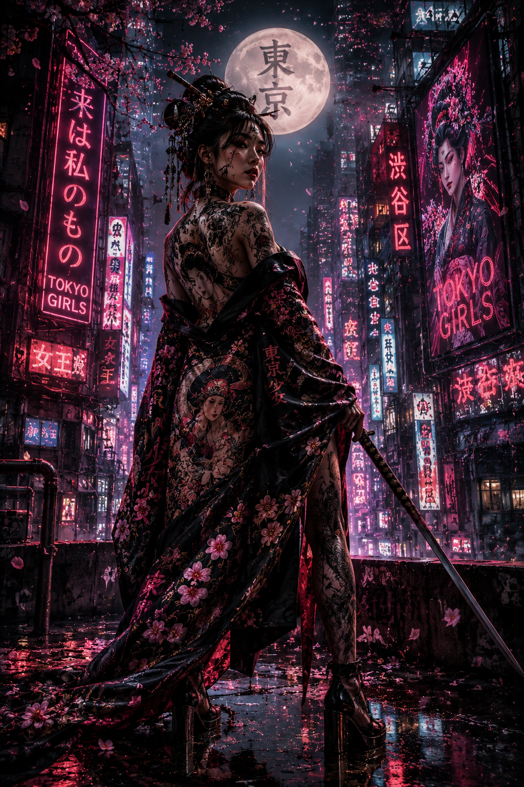 Neon Empress™ — Queen of the Neon Empire | Premium Matte Wall