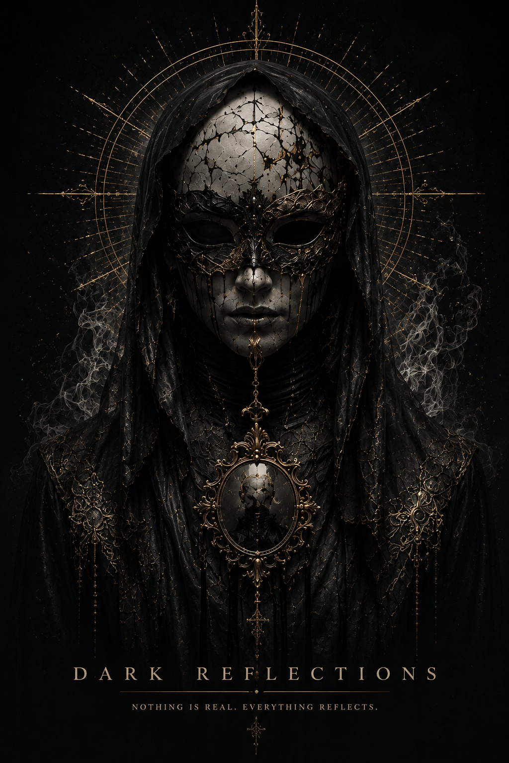 DARK REFLECTIONS – The Veiled Oracle | Gothic Poster