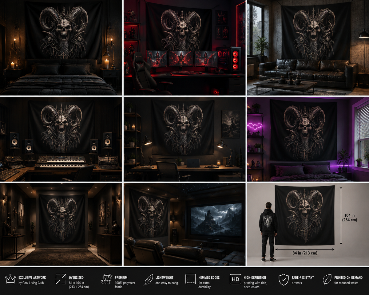 FALLEN ANGEL – The Ashen Crown 3D | Wall Tapestry